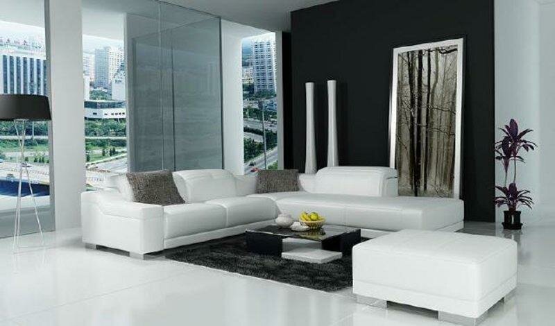 Wohnlandschaft Sofa Couch Modern Garnitur Landschaft Polster Ecke Eck Leder