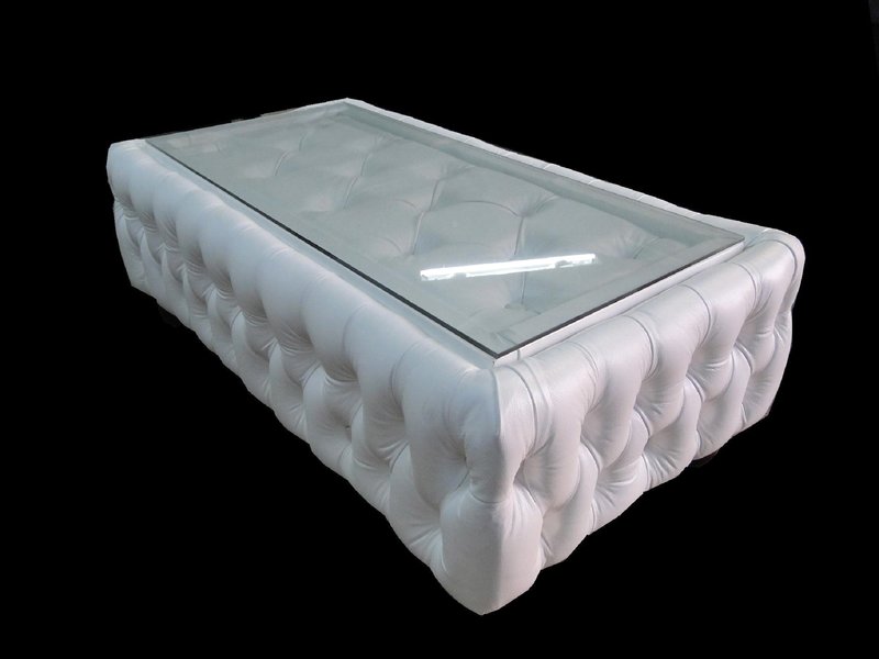 LAWA Couchtisch Tisch Tische Glastisch Chesterfield MÃ¶glich: Leder
