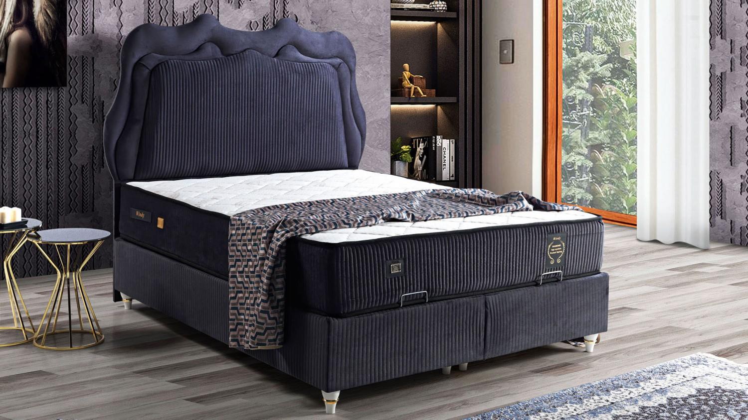 Bett Design Betten Luxus Betten Polster Schlafzimmer Möbel Modern Schwarz Bett Design Betten Luxus Betten Polster Schlafzimmer Möbel Modern Schwarz