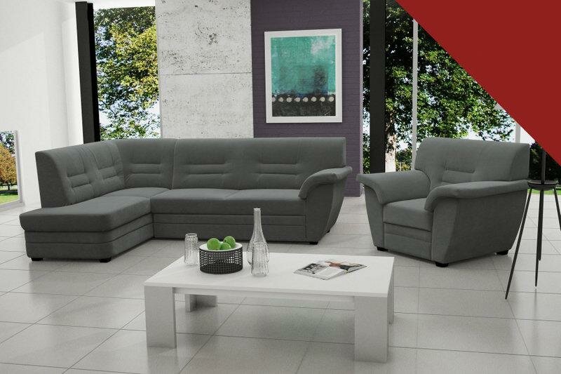 Dunkelgrau Schlafsofa Designer Sofa mit Bettfunktion + Bettkasten Ecksofa Couch Dunkelgrau Schlafsofa Designer Sofa mit Bettfunktion + Bettkasten Ecksofa Couch