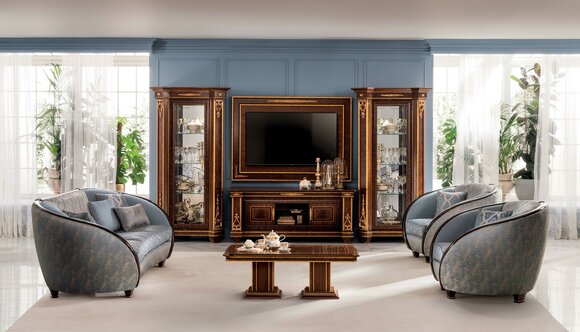 Luxus Sofagarnitur Klasse 3+1 Italienische MÃ¶bel Couch Sofa Neu arredoclassicâ¢