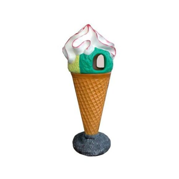 Ice Cream Figure Design MÃ¼lleimer Korb Statuen Figuren Statue Aufsteller