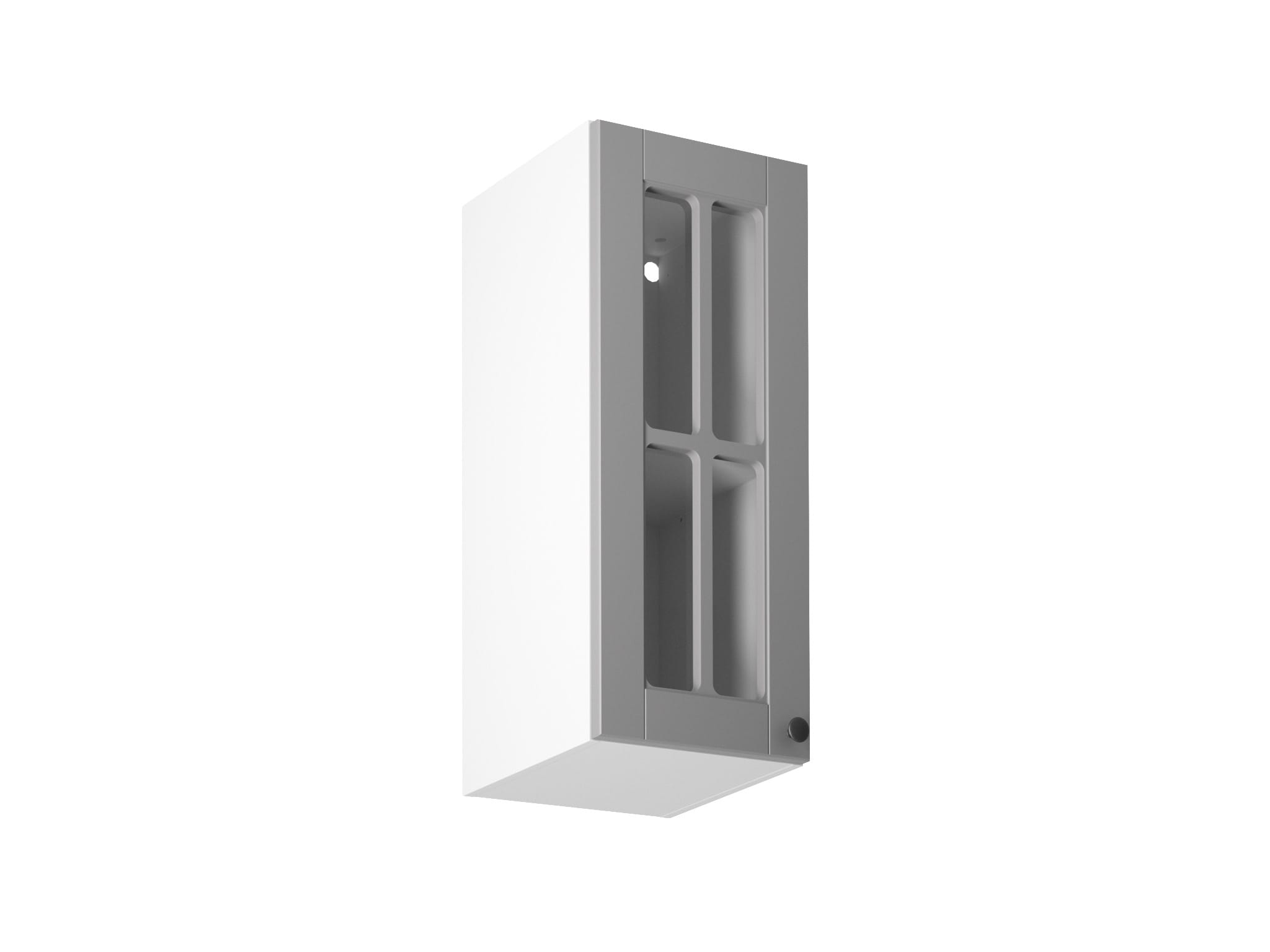 WANDHÃNGENDE KÃCHENVITRINE MIT GLASEINSATZ IN WEISS FÃR KÃCHENSET KÃCHENSET G30S