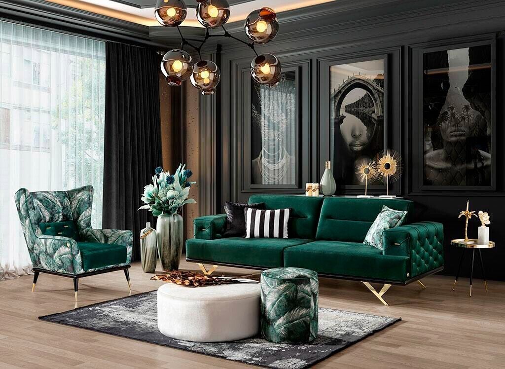Wohnzimmer Sofagarnitur Sofakollektion SitzmÃ¶belset PolstermÃ¶belgarnitur
