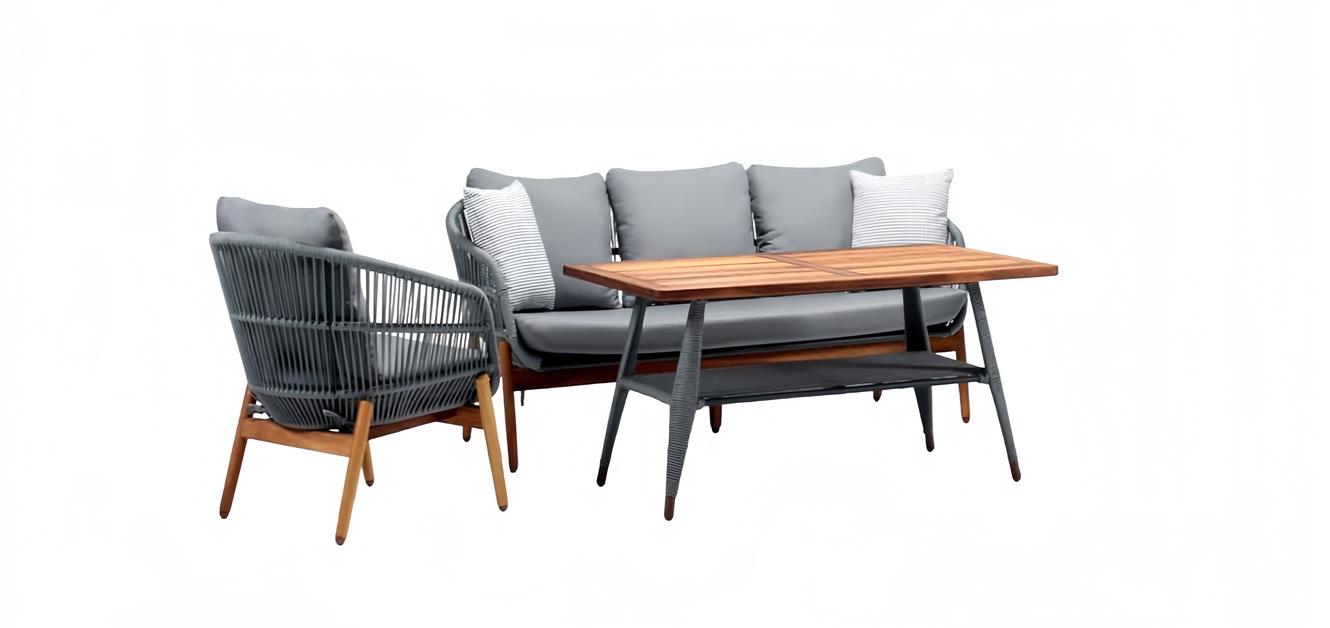 Garten RattanmÃ¶bel Sofagarnitur Terrasse Set MÃ¶bel Lounge Balkon Outdoor 3tlg.