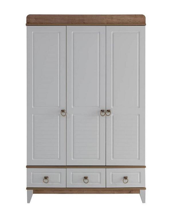 Moderner Kleiderschrank mit drei TÃ¼ren und Schubladen Stilvolles Design
