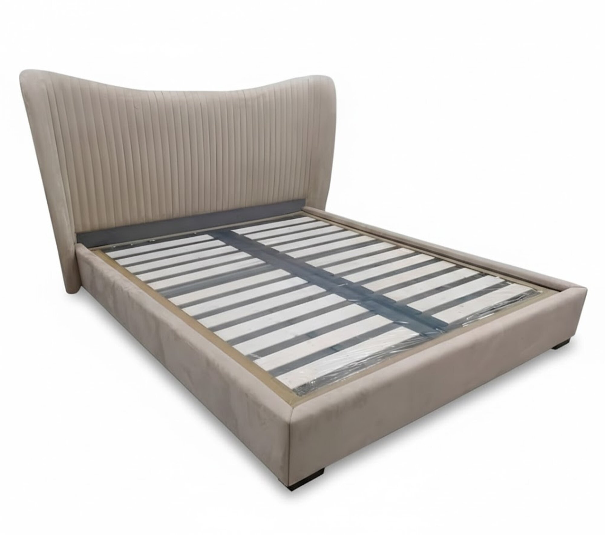 Beiges Doppelbett Designer Holz Betten Bettgestelle Schlafzimmer MÃ¶bel Bett Sofort