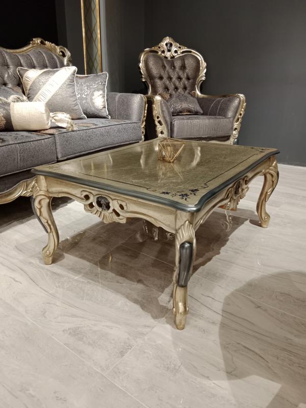 Klassischer Couchtisch Wohnzimmer MÃ¶bel edlem Couchtisch Gold
