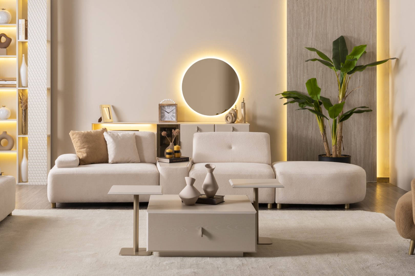 Schlichte GemÃ¼tlichkeit im Wohnzimmer Minimalismus mit Komfort