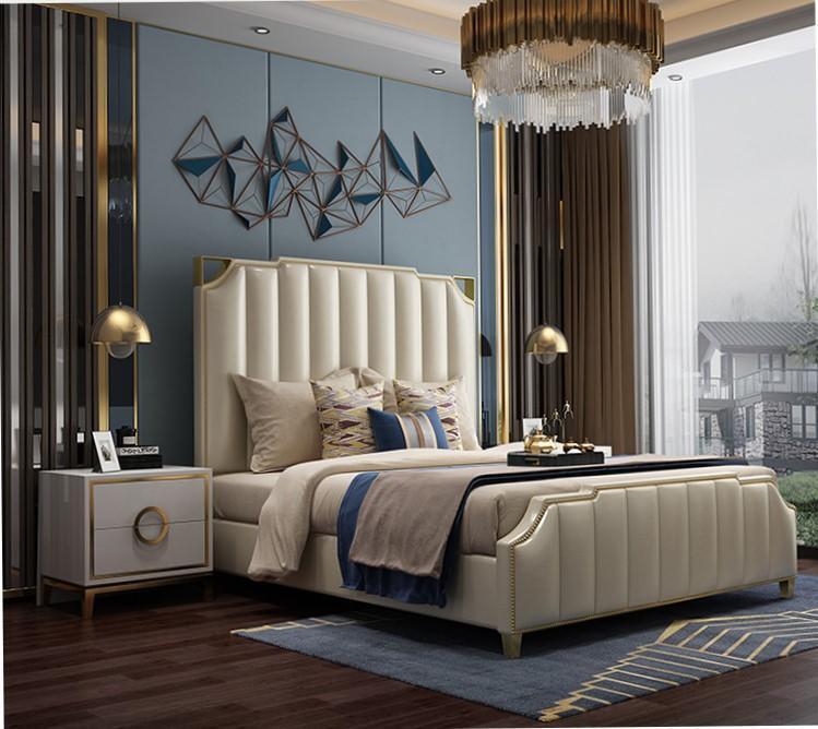 Bett 2x Nachttisch 3 tlg. Schlafzimmer Set Design Modern Luxus MÃ¶bel