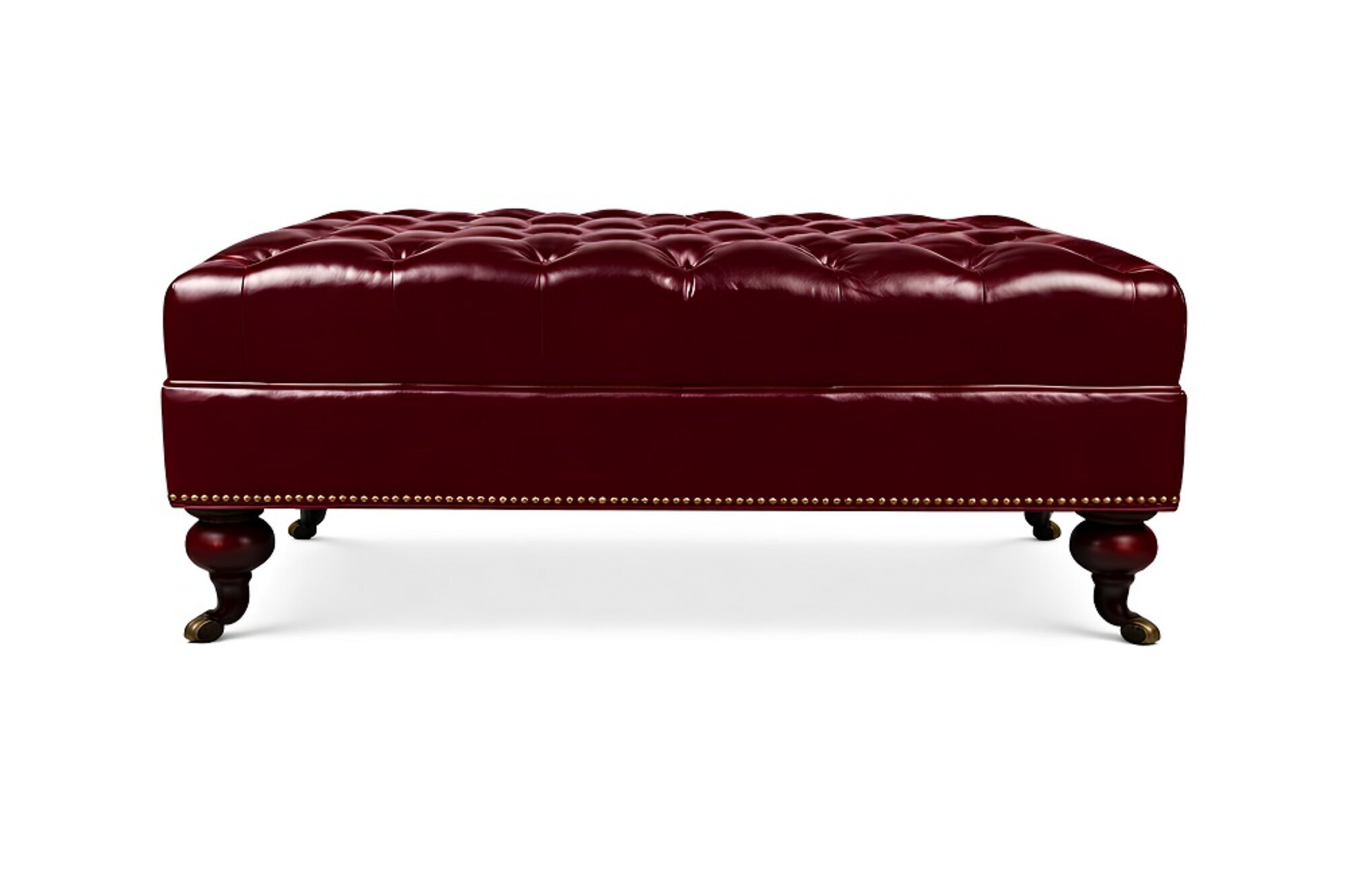 Designer Hocker Leder Luxuspolster Chesterfield FuÃhocker Ottomane Sofort