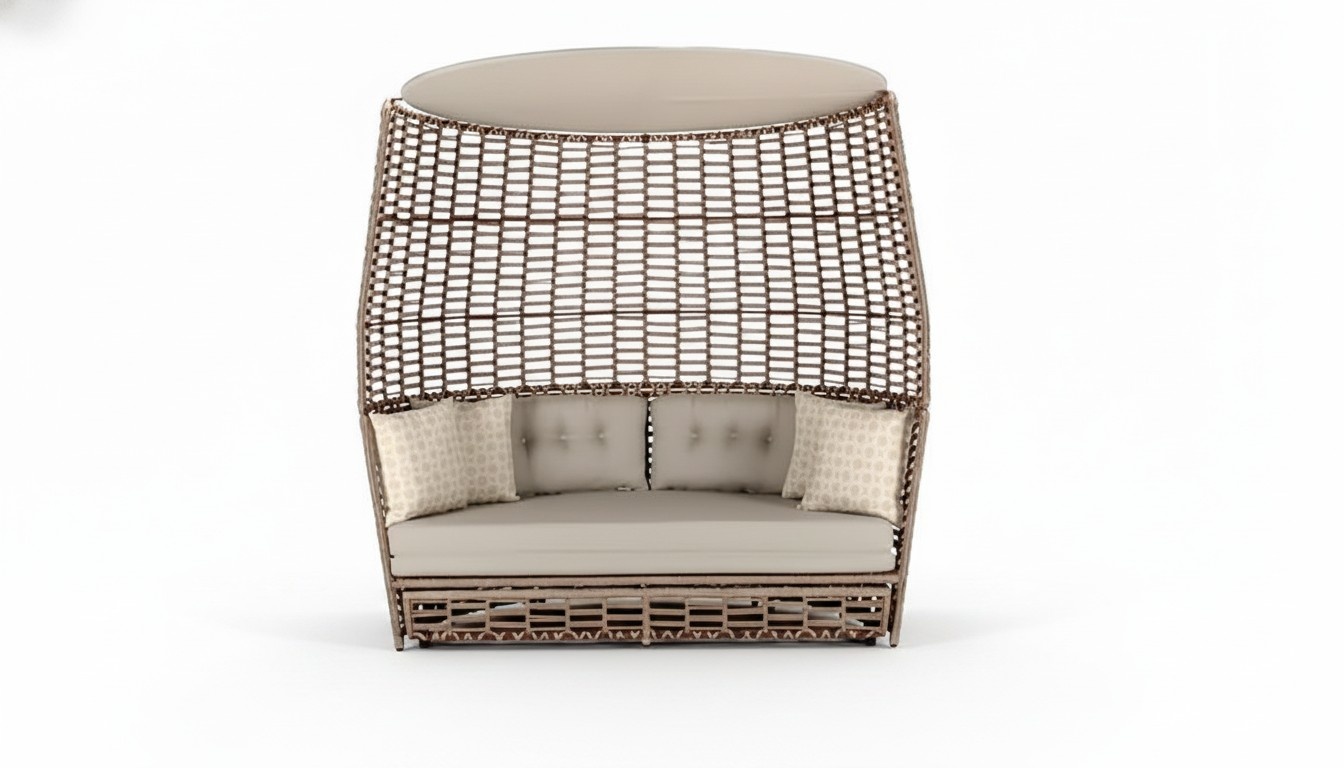Beige Dreisitzer Garten SitzmÃ¶bel Textil Sofa Edle Terrassen MÃ¶bel Hochwertig