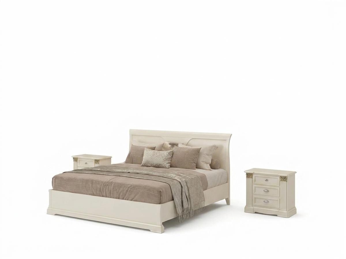 Bett + 2x Nachttisch 3 tlg Schlafzimmer Set Design Modern Luxus Klassische MÃ¶bel Massivholz