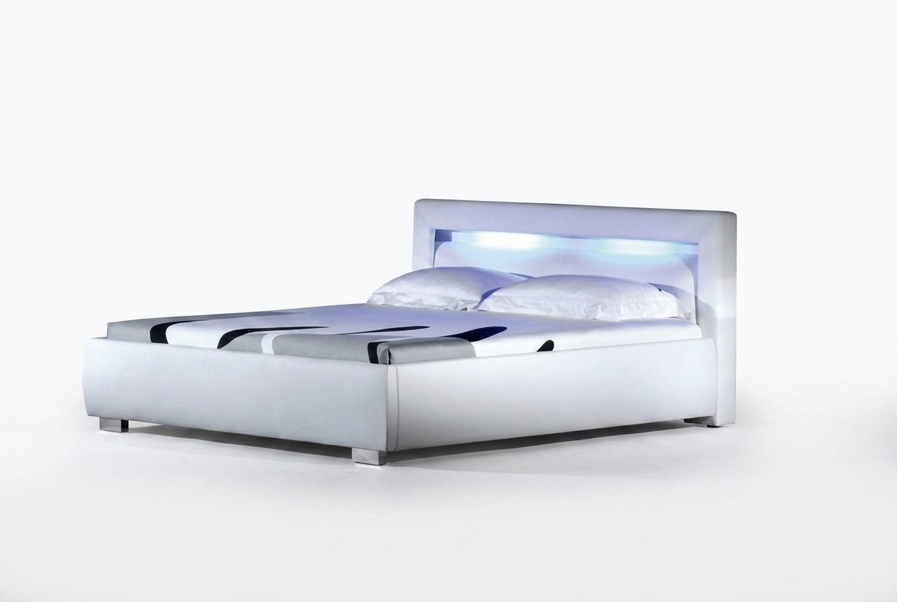 Bett Betten Polster Doppel Ehe Hotel Luxus Leder Moderne Designer