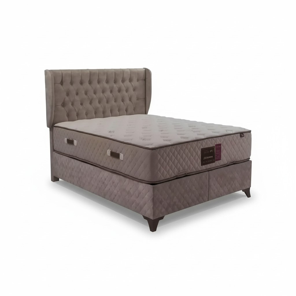 Bett Chesterfield Betten fÃ¼r Schlafzimmer Textil 180x200cm inkls Matratze