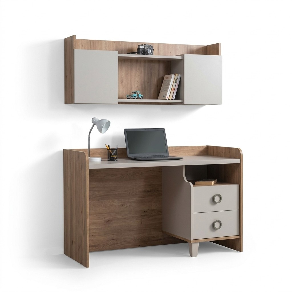 Braun Schreibtisch Designer Jugendzimmer BÃ¼cherregal Holz Luxus MÃ¶bel Hochwertig