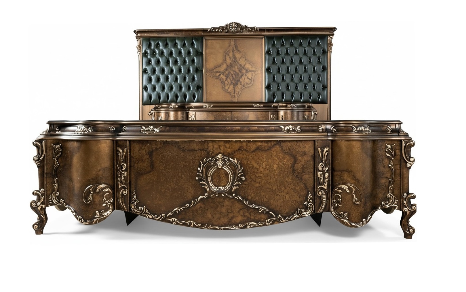 Brauner Holzschreibtisch im eleganten Design fÃ¼r Home Office