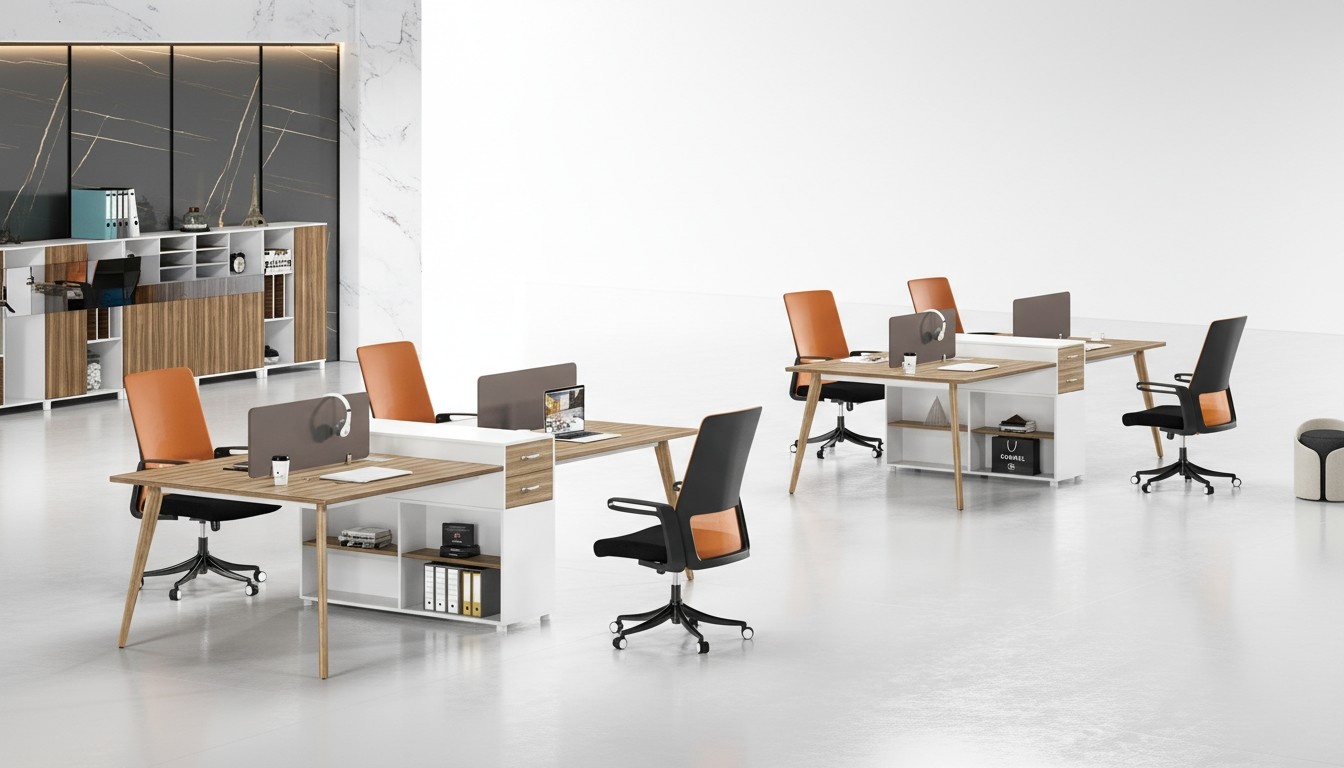 BÃ¼ro MÃ¶bel Einrichtung Tische Tisch Schreibtisch Callcenter Holz