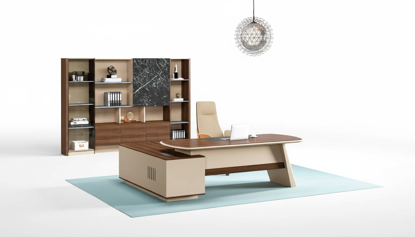BÃ¼romÃ¶bel Ecke Schreibtisch BÃ¼rotisch Arbeitstisch Tisch Holz Braun
