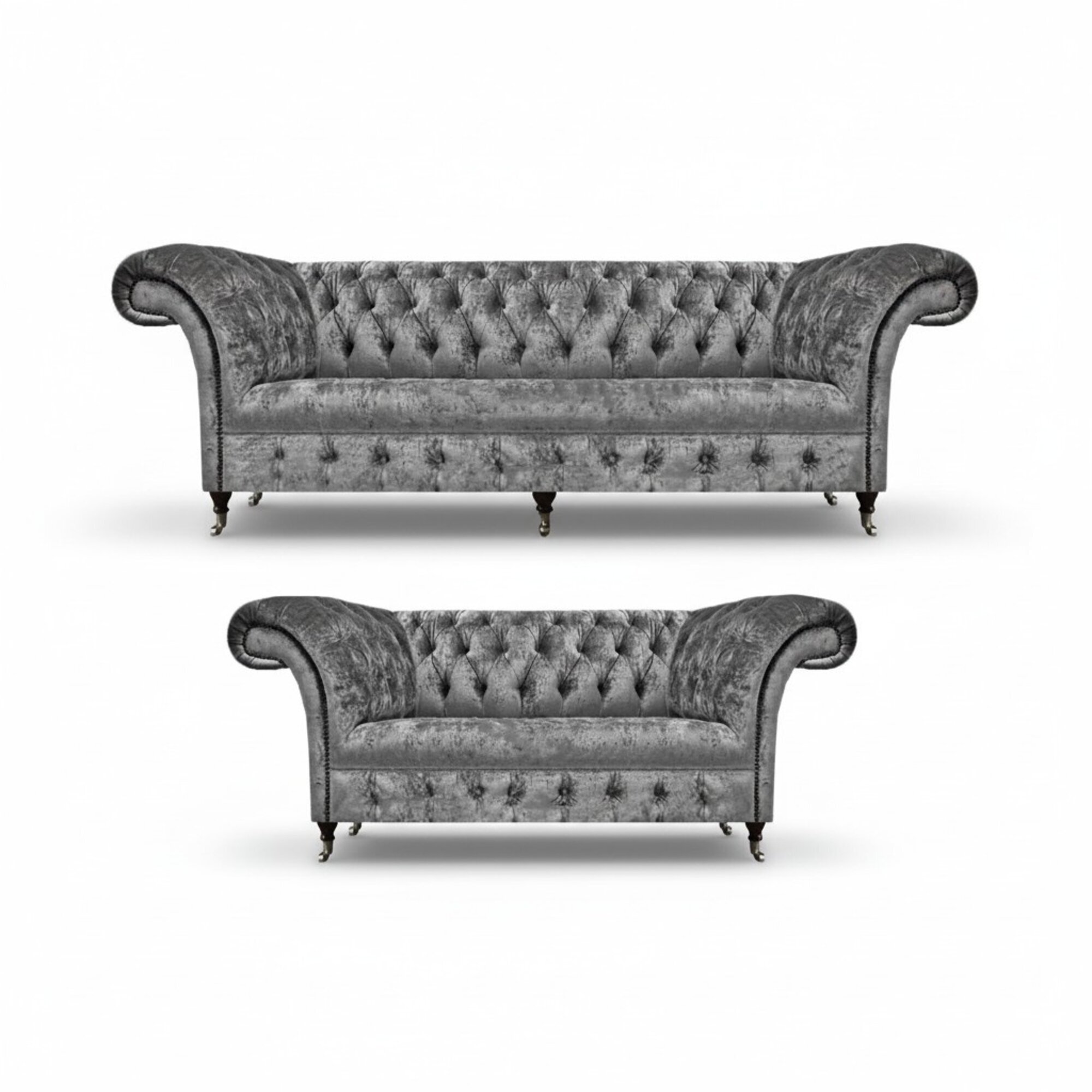 Chesterfield Grau Sofagarnitur Luxus Design PolstermÃ¶bel Wohnzimmer