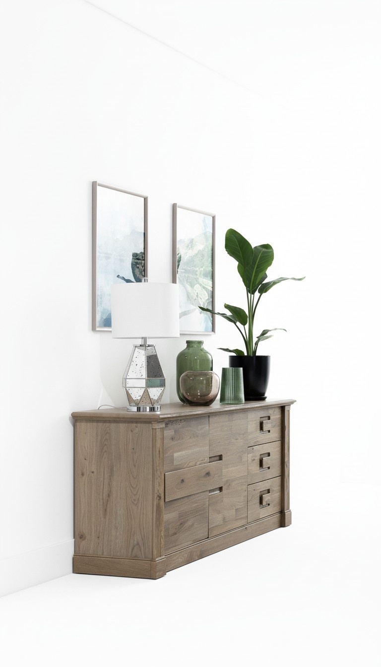 Kommode Designer Anrichte Side Low Board Deko Schrank Wohn Zimmer Regal
