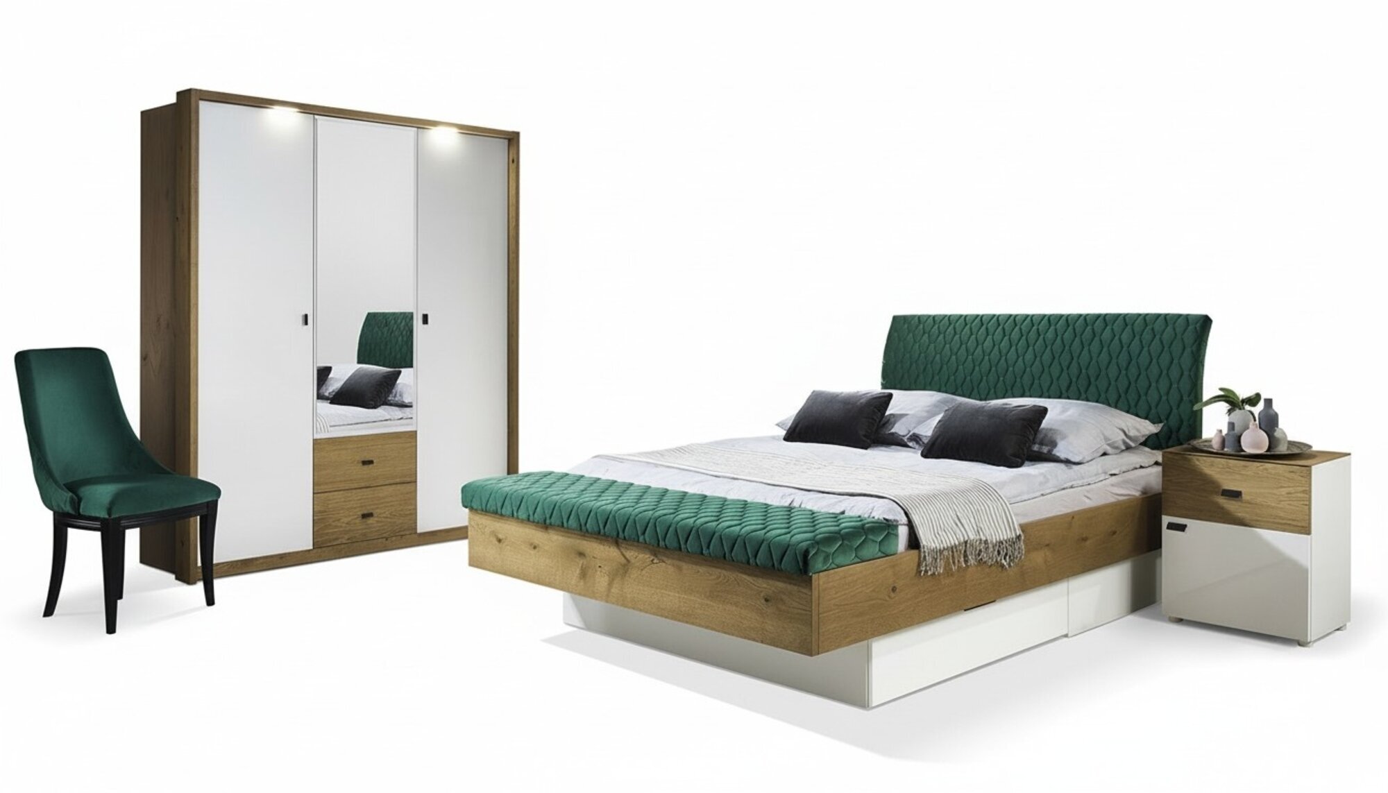 Designer Polsterbett Bett Betten Stoff Holz Luxus Ehebett 180x200cm