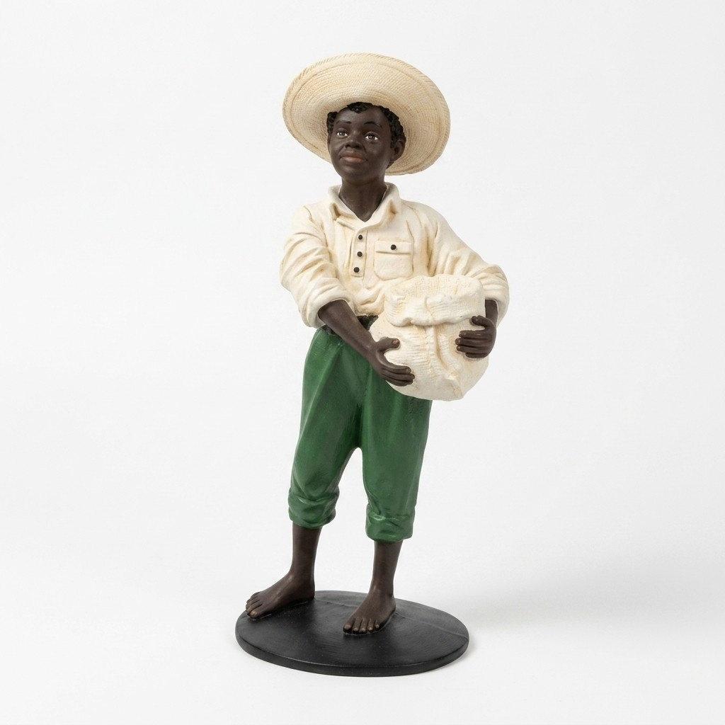 Design Junge mit Beutel Figur Statue Skulptur Figuren Skulpturen