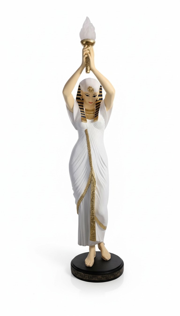Design Stehleuchte Ãgptische Frau Figur Steh Dekor Lampe Leuchten Steh