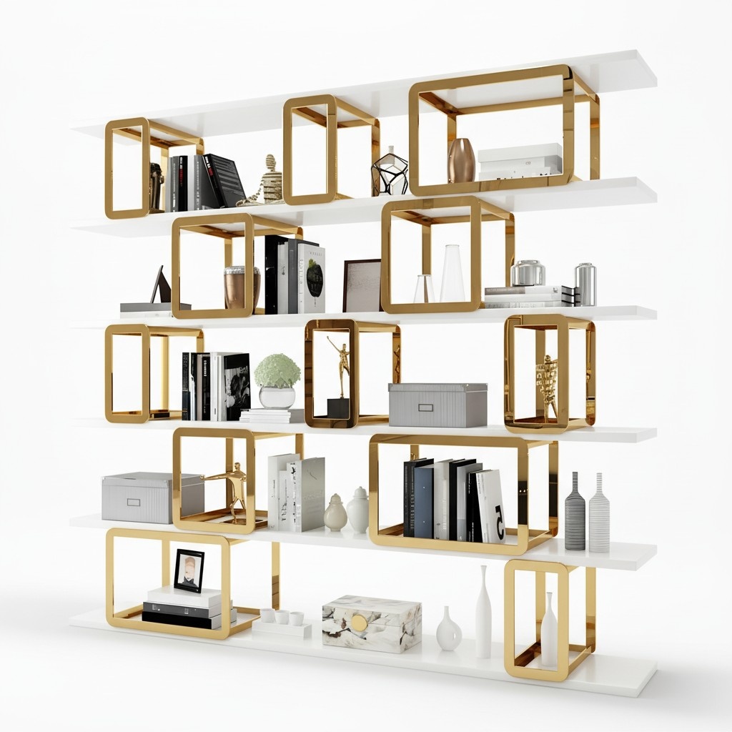 Design Trenn Wand Regal Wohn Zimmer SchrÃ¤nke Edelstahl Regale Neu