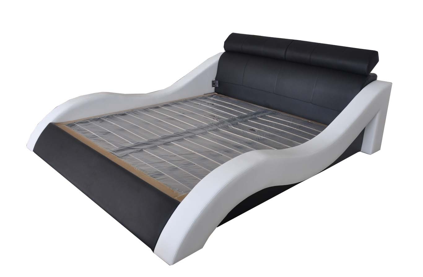Doppel Luxus Design Leder Hotel Bett Polster Betten Moderne Multifunktion