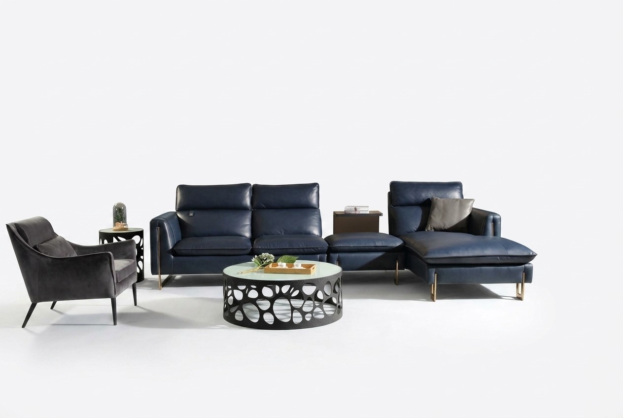 Eck Leder Design Sofa Italienische MÃ¶bel Sitz Polster Garnitur Couch