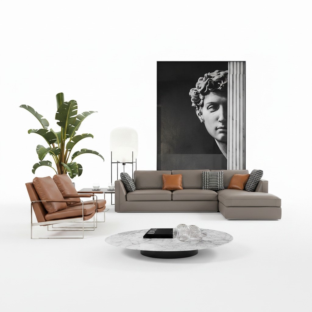 Eck Leder Design Sofa Italienische MÃ¶bel Sitz Polster Couch Landschaft