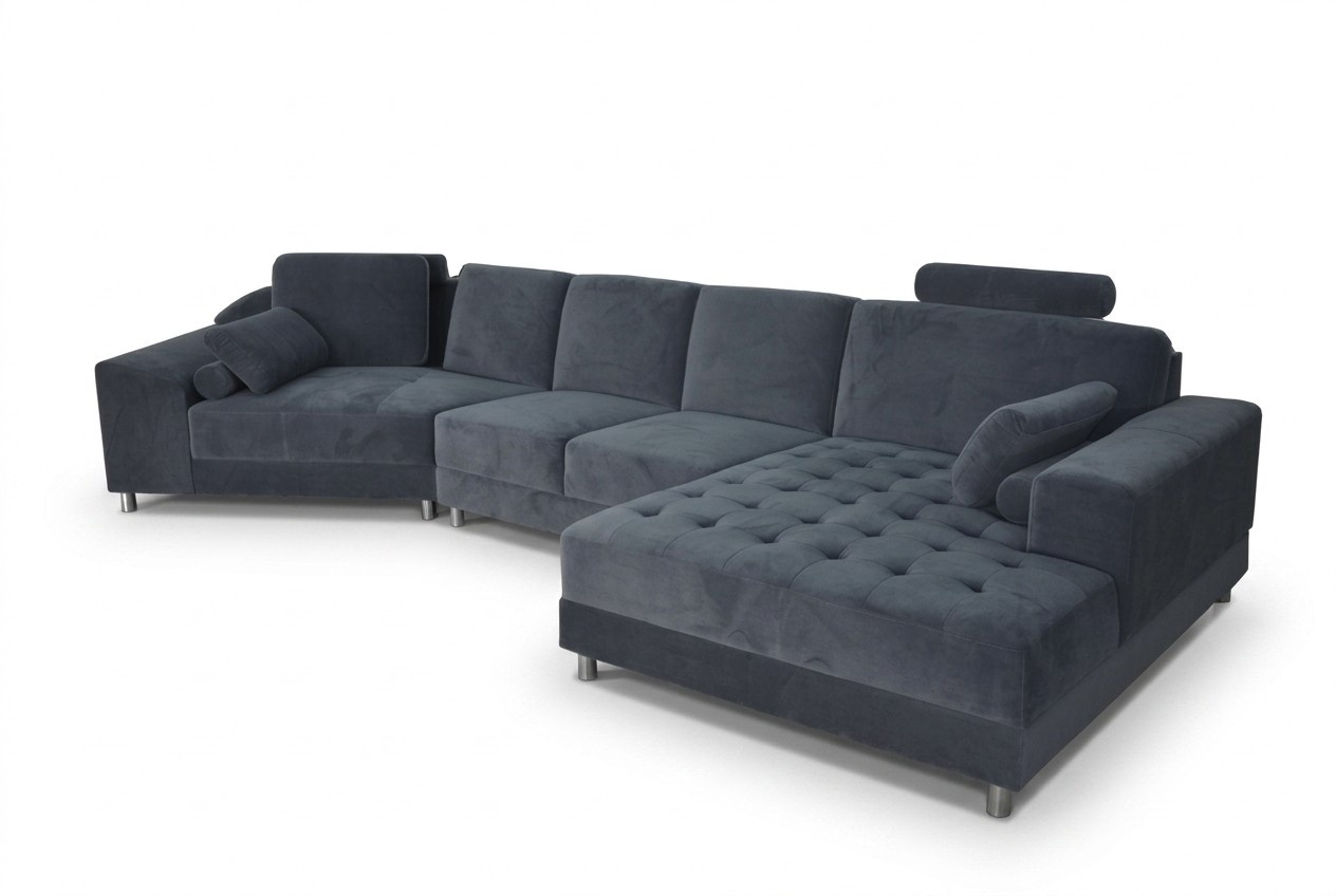 Eck Sofa USB Polster Ecke Wohn Zimmer Landschaft Designer Couchen Textil A1116