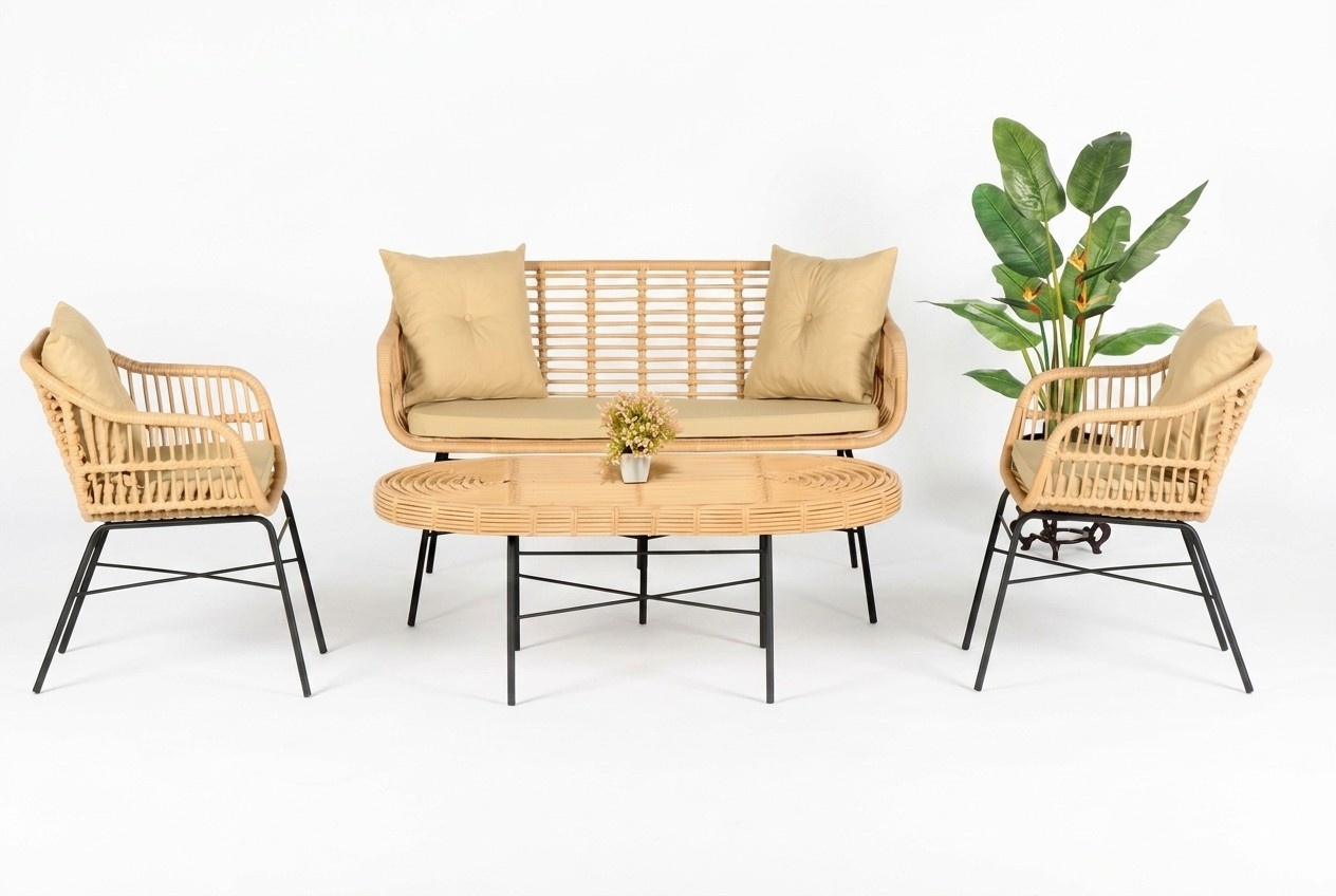 Garten MÃ¶bel SitzmÃ¶bel Sofagarnitur Terrasse Tisch Sofa Couchtisch Modern 4tlg.