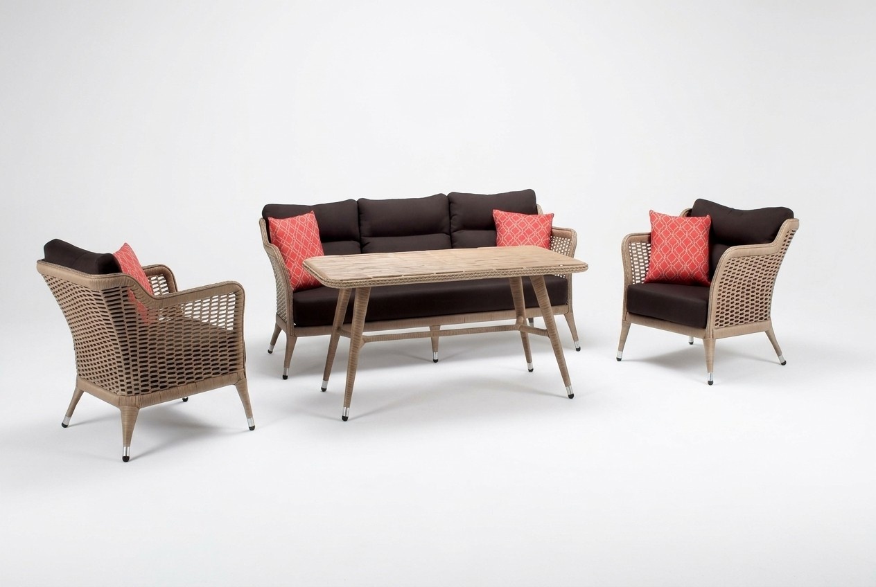 Garten RattanmÃ¶bel Sofagarnitur Terrasse Set MÃ¶bel Lounge Balkon Outdoor 4tlg.