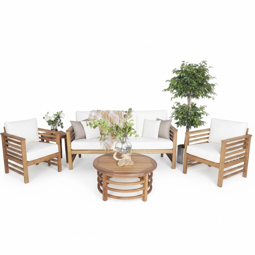 GartenmÃ¶bel Sofa 3 Sitzer SitzmÃ¶bel TerrassenmÃ¶bel Holz Couchtisch Komplett