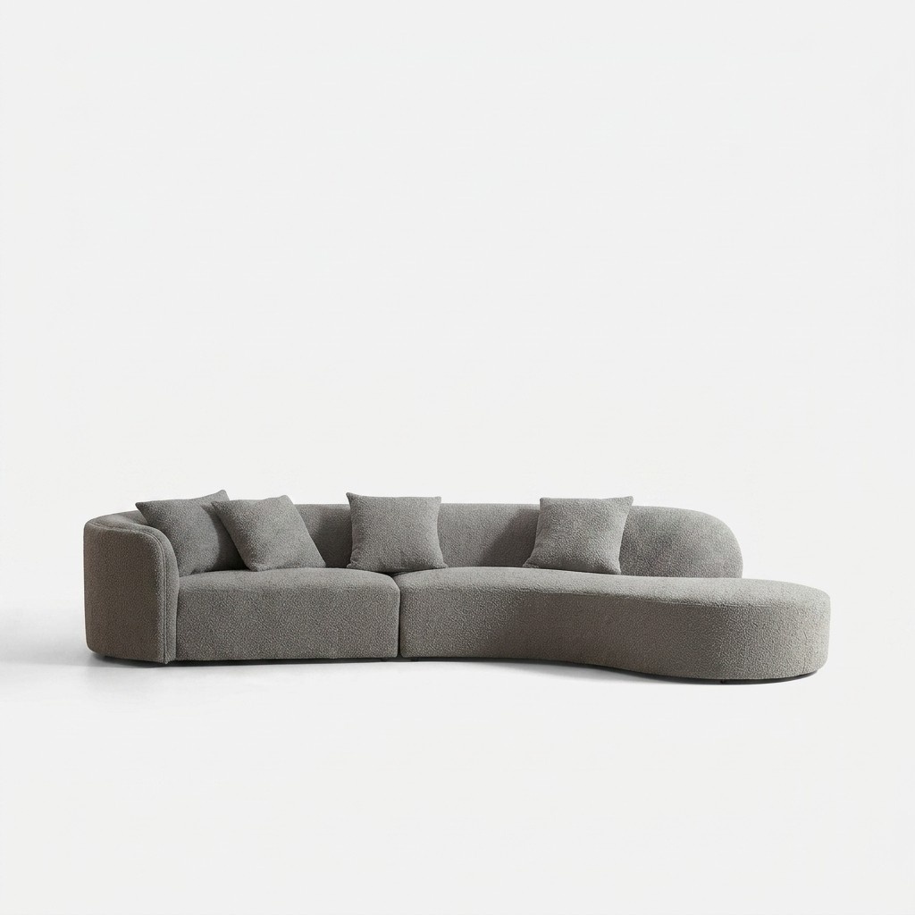 Grauer FÃ¼nfsitzer Luxus Sofa GroÃe Wohnlandschaft Moderne MÃ¶bel