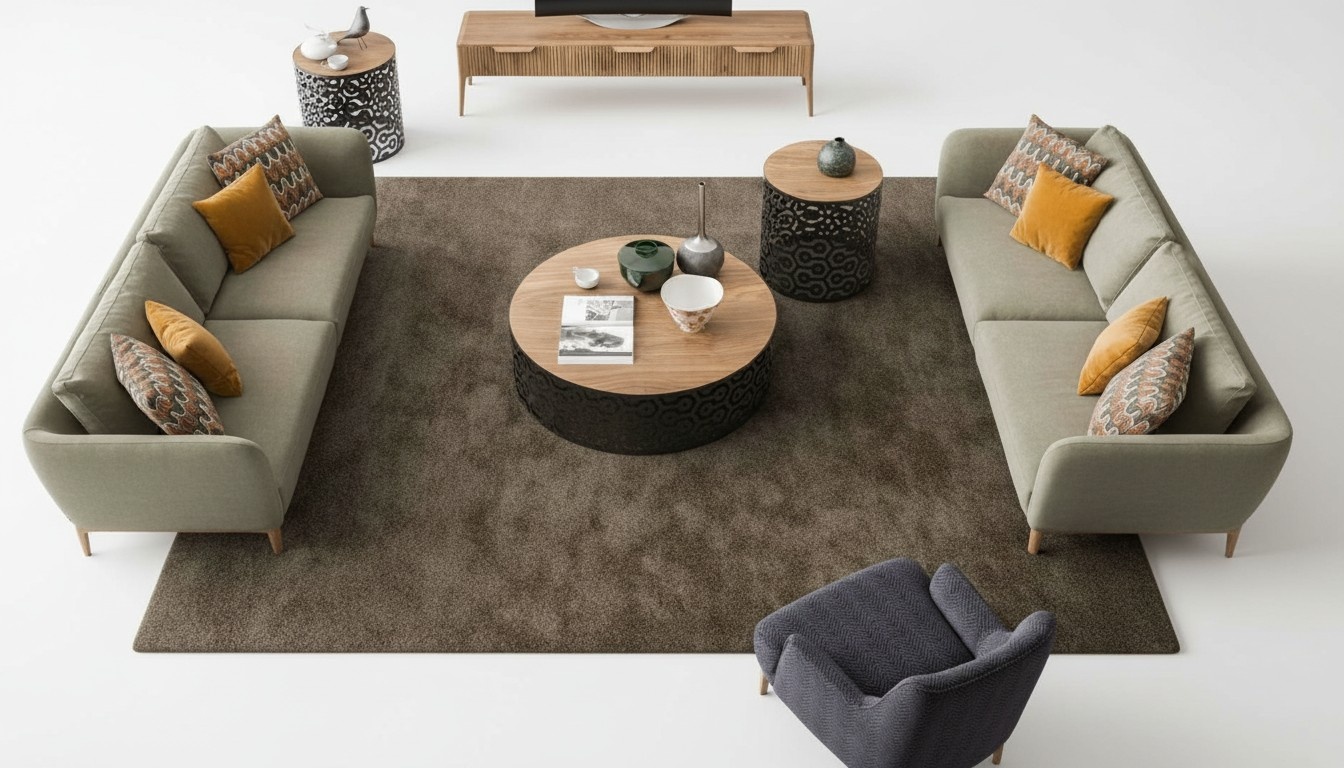 GrÃ¼nes GroÃes Wohnzimmer Set Dreisitzer Sessel Couchtische Beistelltisch