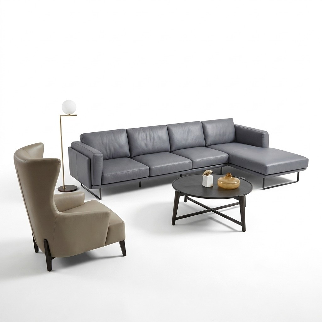Italienische Designer MÃ¶bel Eck Sofa Couch Polster Sitz Garnitur Leder