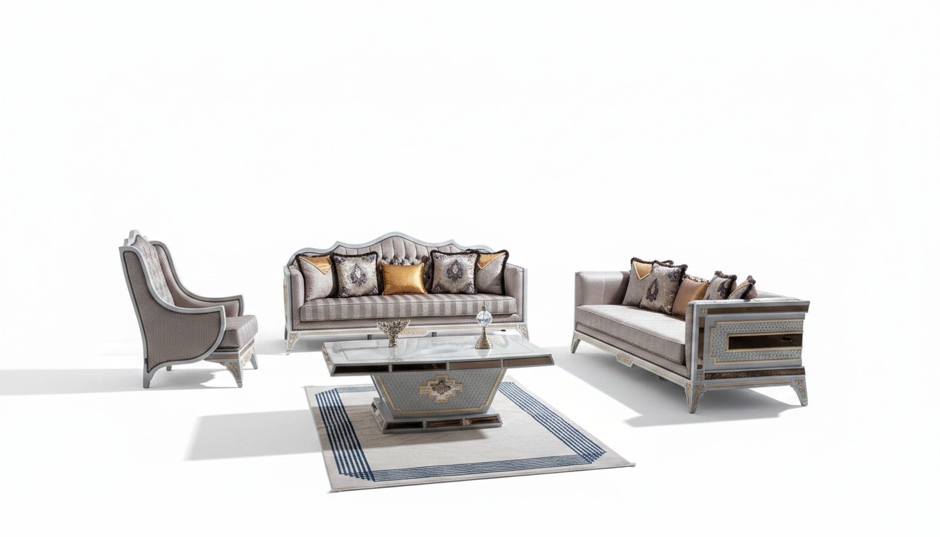 Klassische Sofagarnitur KÃ¶nigliche Stil MÃ¶bel Sofa Couch Set Couchtisch 4tlg