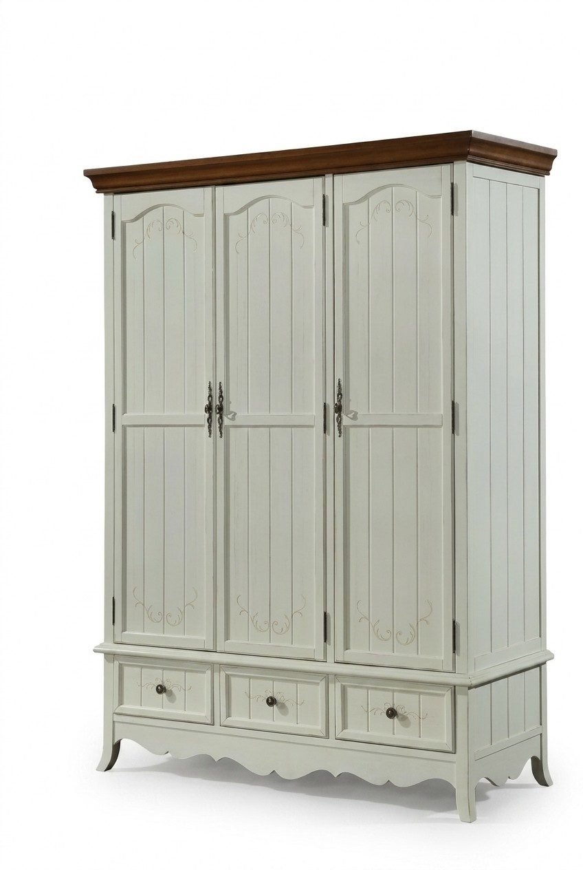 Klassischer Kleiderschrank Holzschrank Landhaus Schlafzimmer SchrÃ¤nke Holz MÃ¶bel