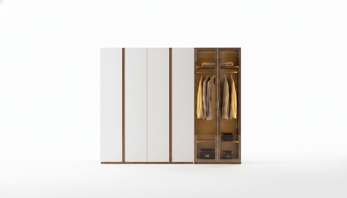 Kleiderschrank in modernem Design Klare Linien und Komfort