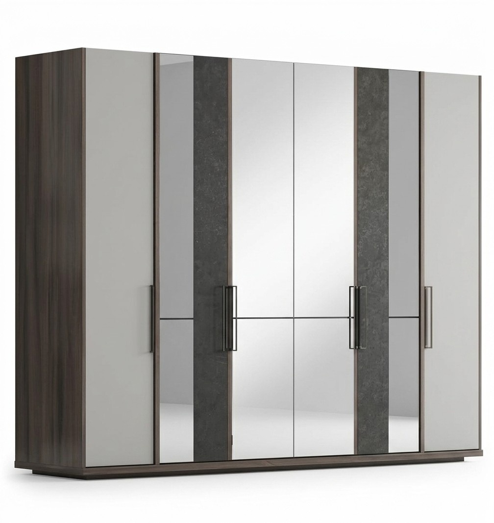 Kleiderschrank Schlafzimmerschrank Garderobenschrank Einbauschrank mit Spiegel