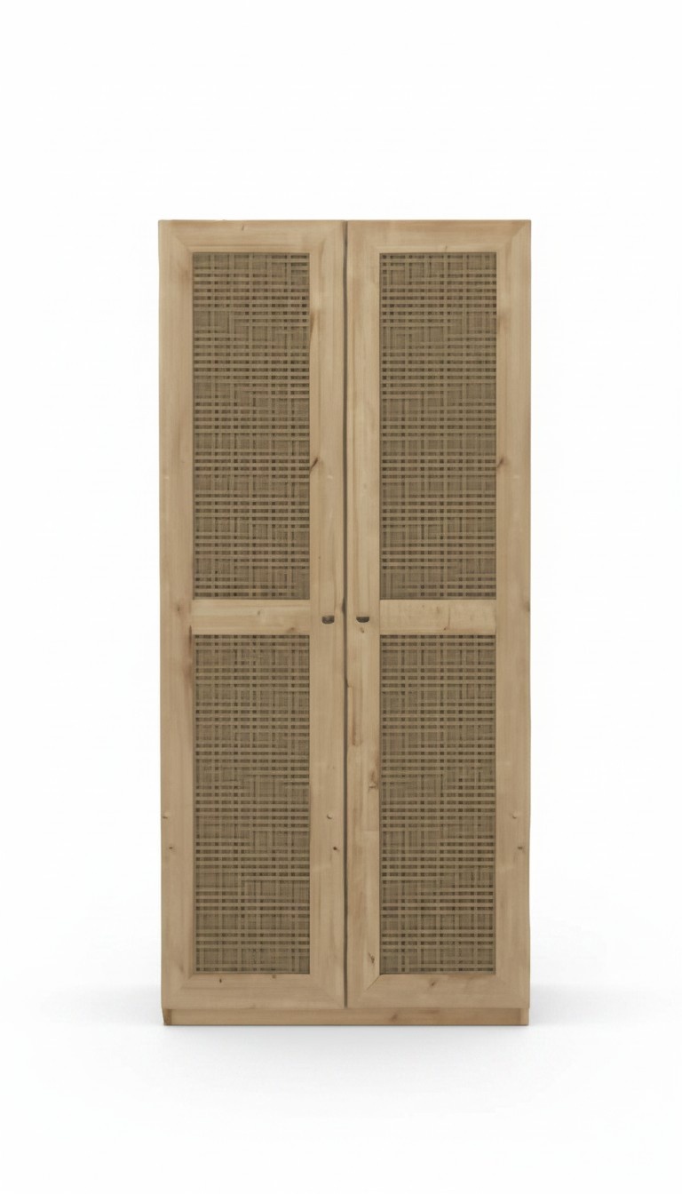 Kleiderschrank Schrank Wandschrank Garderobe Schlafzimmer Modern Braun 90cm
