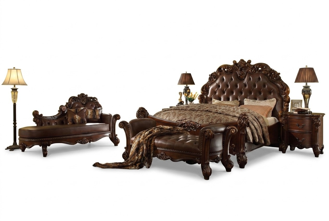 KÃ¶nigliches Doppel Bett Betten 2x Nachttisch Konsole Komplett Set