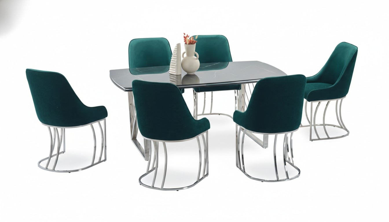 Komplett Set Esstisch 6x StÃ¼hle Esszimmer Ess Gruppe Garnitur Tische 7tlg