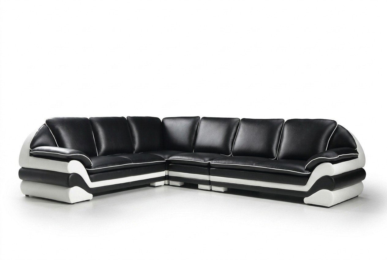 Ledersofa Couch Wohnlandschaft L-Form Design Modern Sofa Klassische