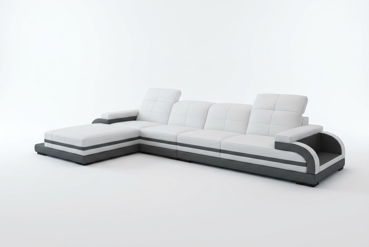 Ledersofa Couch Wohnlandschaft L-Form Design Modern Sofa Ecksofa Sofas