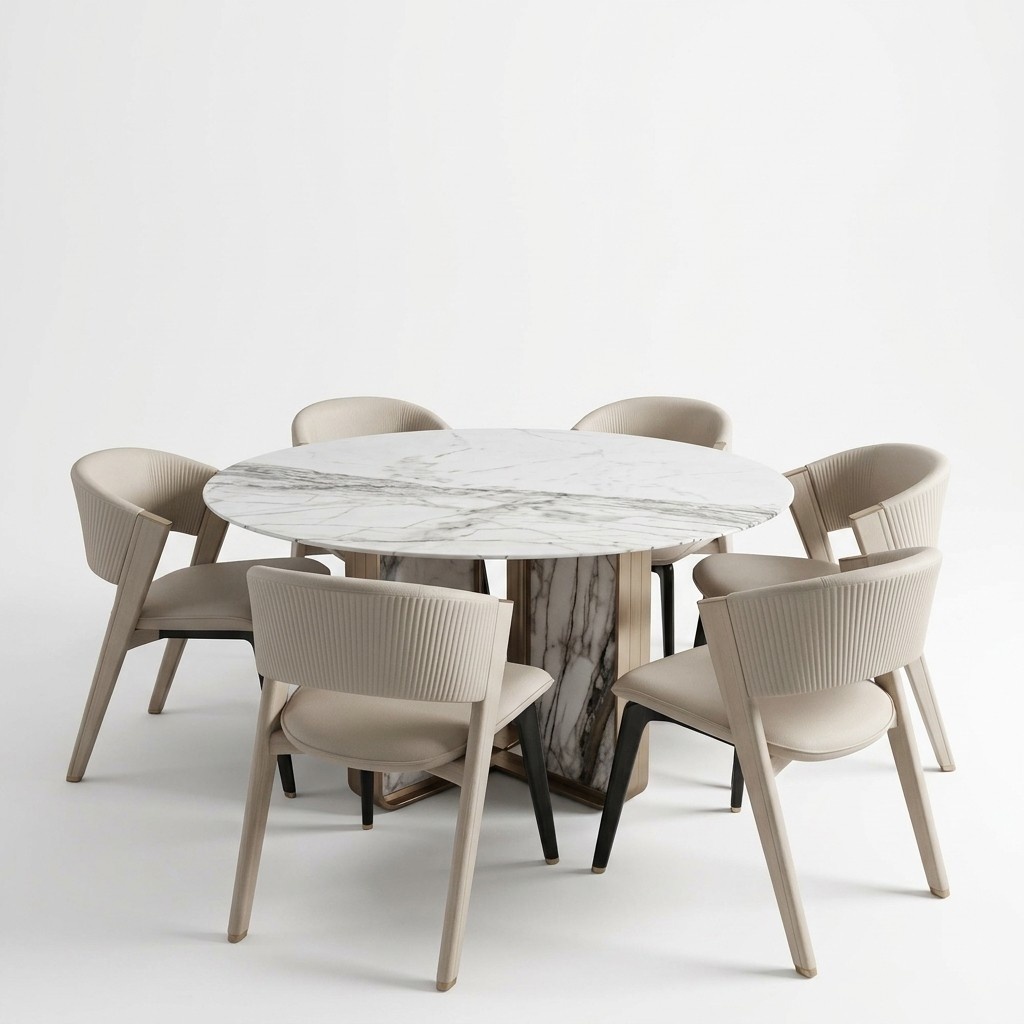Luxus Esszimmer set Esstisch 6x StÃ¼hle Esszimmergruppe Design Essgruppe Neu