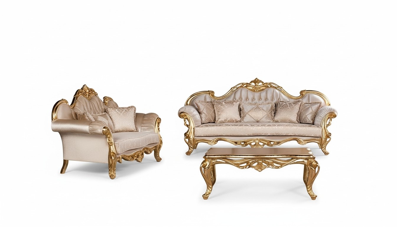 Luxus Sofagarnitur 3+3 Sitzer Ð¡ouchtisch Garnitur Set Sofa Sessel Sofas 2tlg.